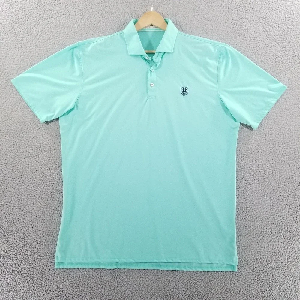 Holderness & Bourne Polo Shirt XL Green Hillwood Country Club Performance Golf